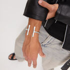 Bangle bracelet with two long tubes